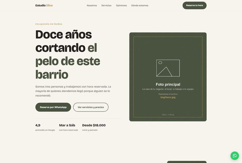 Plantilla de negocio local