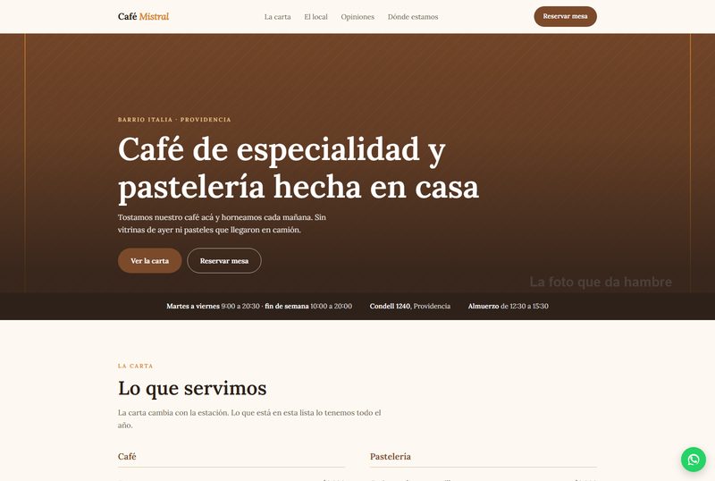 Plantilla de restaurante